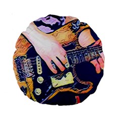 Stevie Ray Guitar  Standard 15  Premium Round Cushions by StarvingArtisan