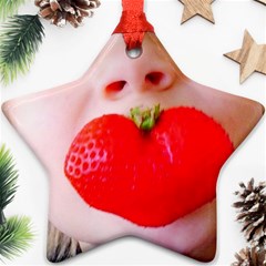 Strawberry Love Ornament (star)