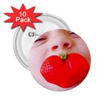 Strawberry Love 2.25  Buttons (10 pack)  Front