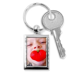 Strawberry Love Key Chain (rectangle) by StarvingArtisan