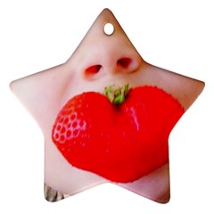 Strawberry Love Star Ornament (two Sides) by StarvingArtisan