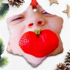 Strawberry Love Ornament (snowflake)