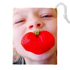 Strawberry Love Drawstring Pouch (4xl) by StarvingArtisan