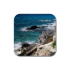 Isla Mujeres Mexico Rubber Square Coaster (4 Pack) by StarvingArtisan