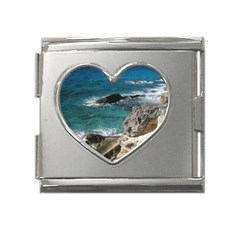 Isla Mujeres Mexico Mega Link Heart Italian Charm (18mm) by StarvingArtisan