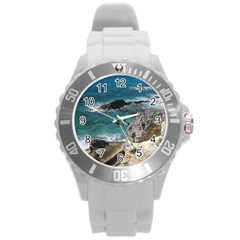 Isla Mujeres Mexico Round Plastic Sport Watch (l) by StarvingArtisan