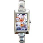 Daisy Painting  Rectangle Italian Charm Watch Front