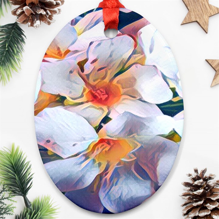 Daisy Painting  Ornament (Oval)