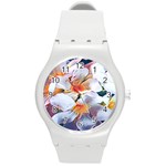 Daisy Painting  Round Plastic Sport Watch (M) Front