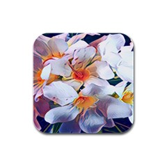 Daisy Painting  Rubber Square Coaster (4 Pack) by StarvingArtisan