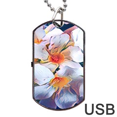 Daisy Painting  Dog Tag Usb Flash (one Side) by StarvingArtisan