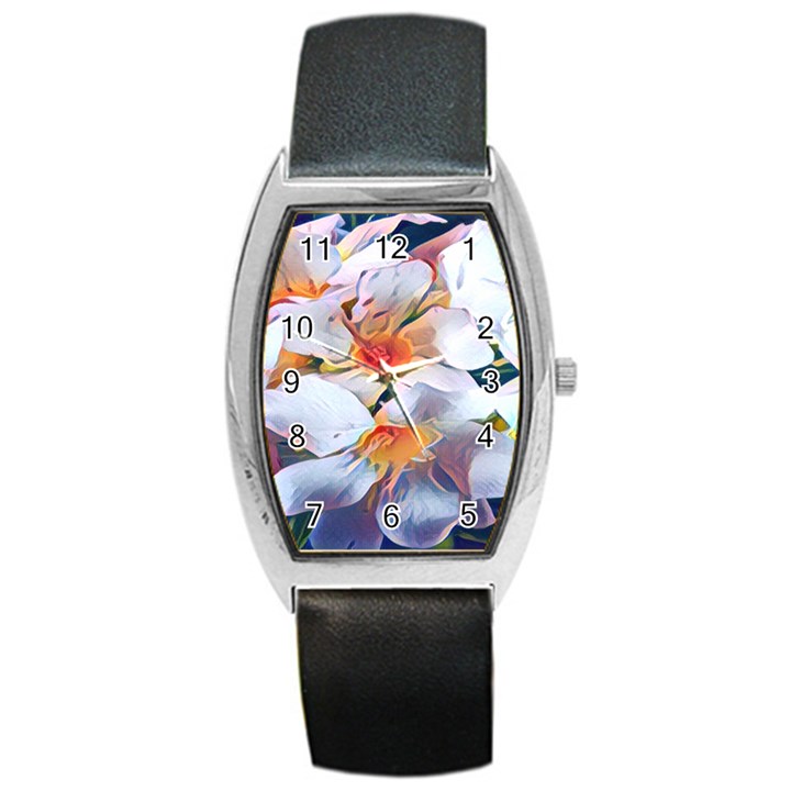 Daisy Painting  Barrel Style Metal Watch