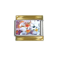 Daisy Painting  Gold Trim Italian Charm (9mm)