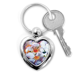 Daisy Painting  Key Chain (heart) by StarvingArtisan