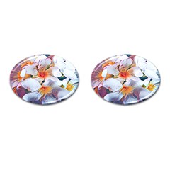 Daisy Painting  Cufflinks (oval) by StarvingArtisan