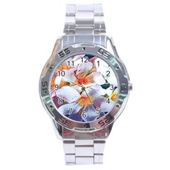 Daisy Painting  Stainless Steel Analogue Watch by StarvingArtisan