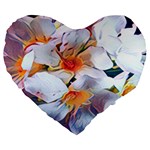 Daisy Painting  Large 19  Premium Heart Shape Cushions Front