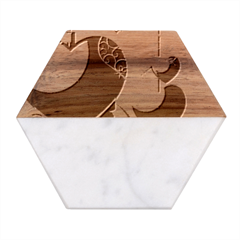 Pngwing Com (1) Marble Wood Coaster (Hexagon) 