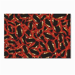 Ugly Open Mouth Graphic Motif Print Pattern Postcards 5  X 7  (pkg Of 10) by dflcprintsclothing