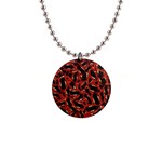 Ugly Open Mouth Graphic Motif Print Pattern 1  Button Necklace Front