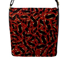 Ugly Open Mouth Graphic Motif Print Pattern Flap Closure Messenger Bag (l) by dflcprintsclothing