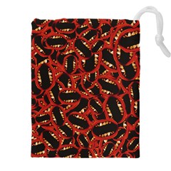 Ugly Open Mouth Graphic Motif Print Pattern Drawstring Pouch (5XL)