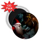 A Santa Claus Standing In Front Of A Dragon 2.25  Magnets (100 pack)  Front