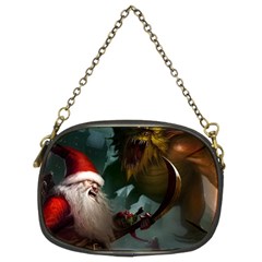 A Santa Claus Standing In Front Of A Dragon Chain Purse (two Sides) by bobilostore