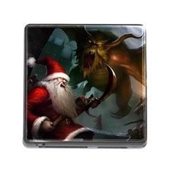 A Santa Claus Standing In Front Of A Dragon Memory Card Reader (square 5 Slot) by bobilostore