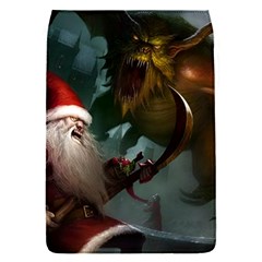 A Santa Claus Standing In Front Of A Dragon Removable Flap Cover (s) by bobilostore