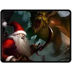 A Santa Claus Standing In Front Of A Dragon Fleece Blanket (Large) 80 x60  Blanket Front