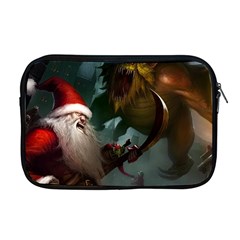 A Santa Claus Standing In Front Of A Dragon Apple Macbook Pro 17  Zipper Case by bobilostore