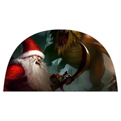 A Santa Claus Standing In Front Of A Dragon Anti Scalding Pot Cap by bobilostore