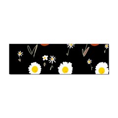 Daisy Flowers Brown White Yellow Black  Sticker Bumper (10 Pack) by Mazipoodles