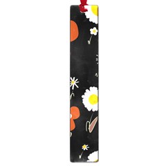 Daisy Flowers Brown White Yellow Black  Large Book Marks by Mazipoodles