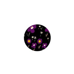 Daisy Chain Purple 1  Mini Buttons by Mazipoodles