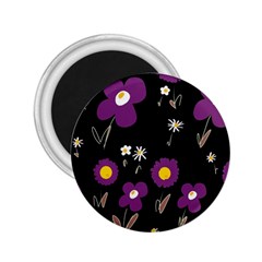 Daisy Chain Purple 2 25  Magnets by Mazipoodles