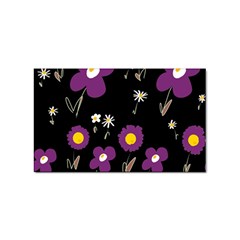 Daisy Chain Purple Sticker Rectangular (10 Pack) by Mazipoodles