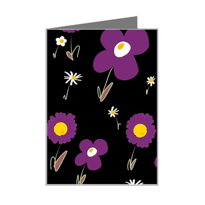 Daisy Chain Purple Mini Greeting Card