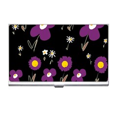 Daisy Chain Purple Business Card Holder by Mazipoodles