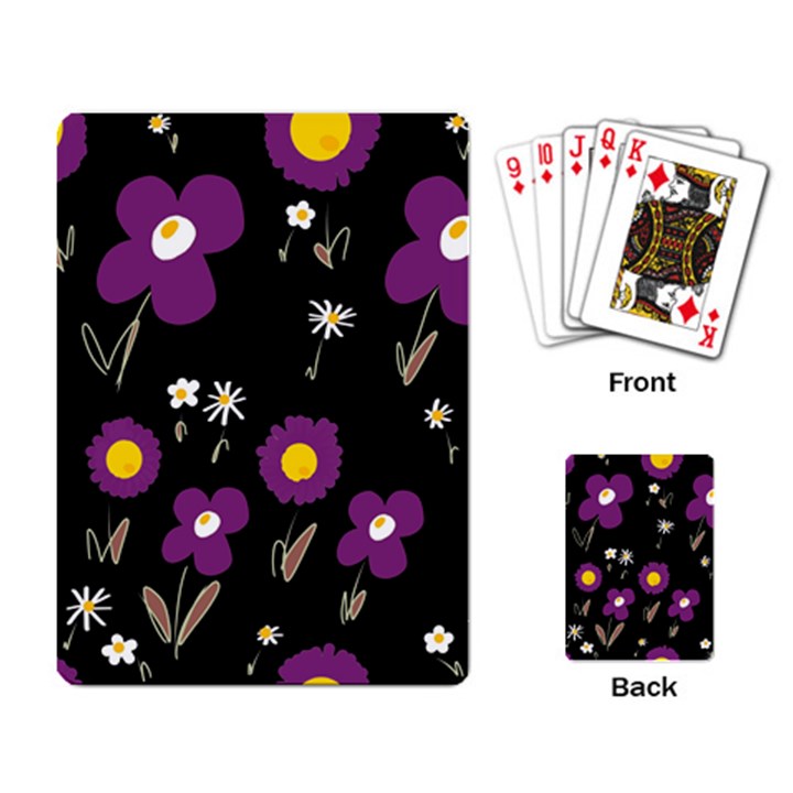 Daisy Chain Purple Playing Cards Single Design (Rectangle)