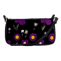 Daisy Chain Purple Shoulder Clutch Bag by Mazipoodles