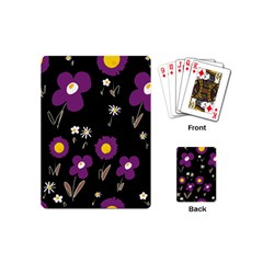 Daisy Chain Purple Playing Cards Single Design (mini) by Mazipoodles