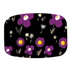 Daisy Chain Purple Mini Square Pill Box by Mazipoodles