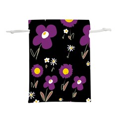 Daisy Chain Purple Lightweight Drawstring Pouch (m) by Mazipoodles