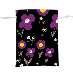 Daisy Chain Purple Lightweight Drawstring Pouch (xl) by Mazipoodles