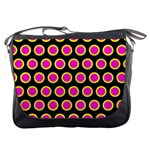  Messenger Bag w/ Magenta & Yellow Circles Front