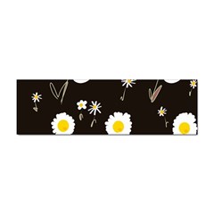 Daisy Flowers White Yellow Black  Sticker (bumper) by Mazipoodles