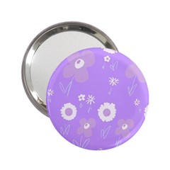 Daisy Flowers Lilac White Lavender Purple 2 25  Handbag Mirrors by Mazipoodles