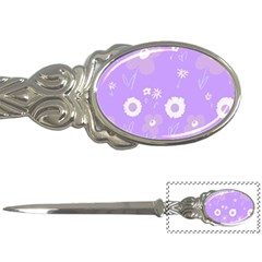 Daisy Flowers Lilac White Lavender Purple Letter Opener by Mazipoodles